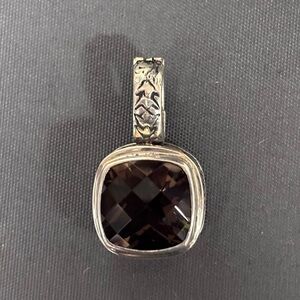 Fuzion Creations Synthetic Smoked Topaz Pendant 1 1/4”